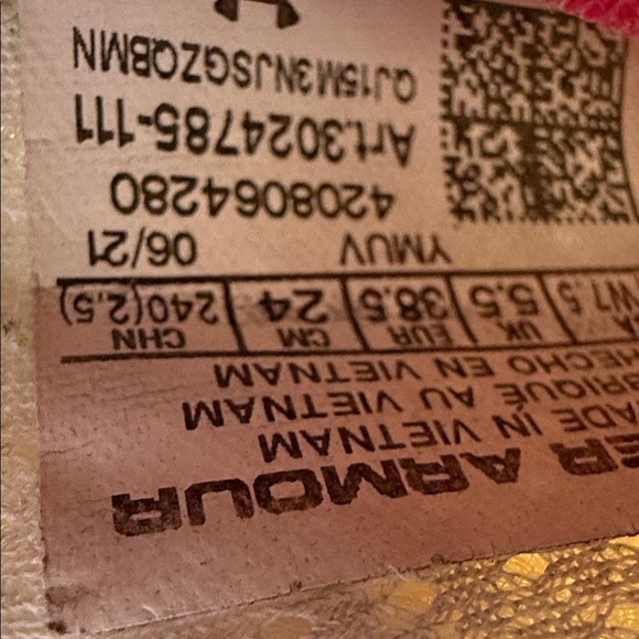 Under Armour Team Curry White Black Sneakers size 5.5 - Picture 9 of 9